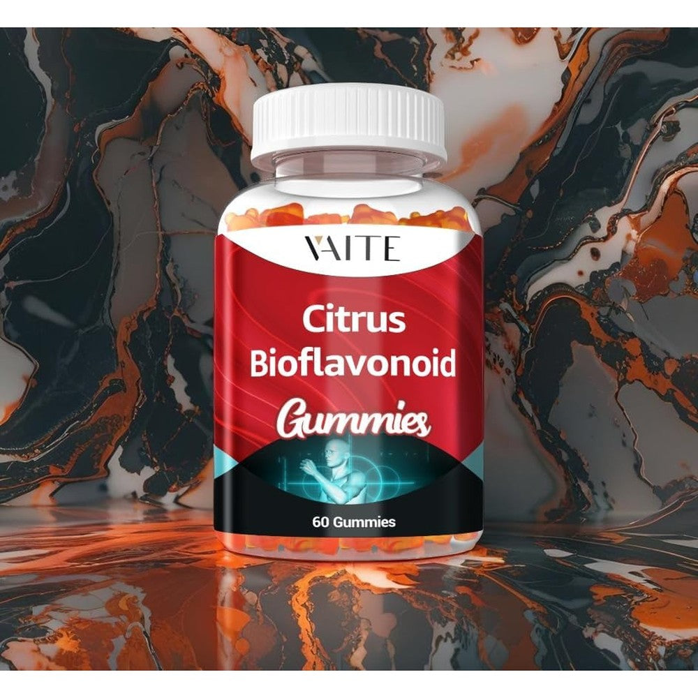 VAITE Citrus Bioflavonoid Complex 1000mg vegan gummies bottle front view for premium antioxidant support.