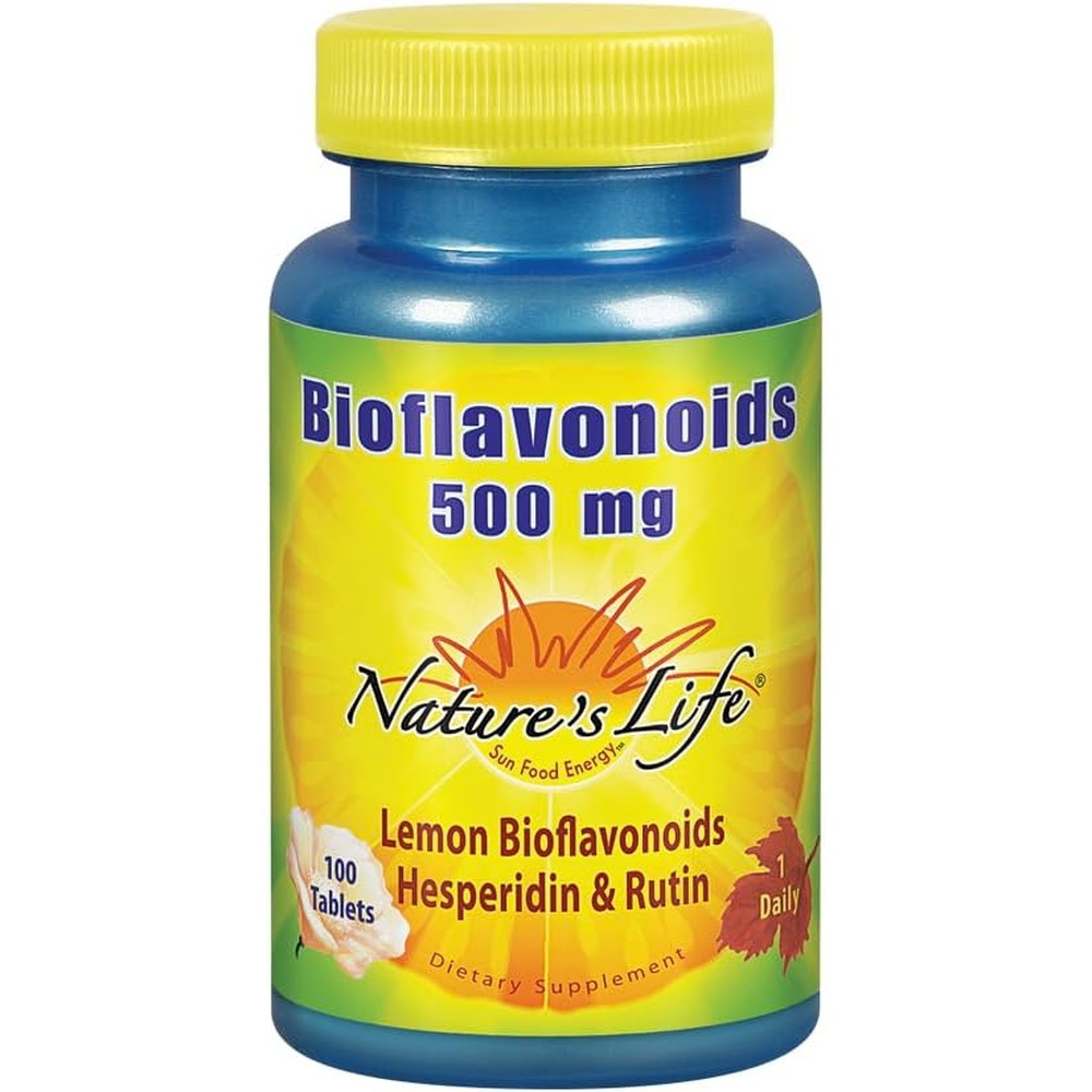 Nature's Life Lemon Bioflavonoids 500 Milligram bottle front view showing antioxidant support supplement