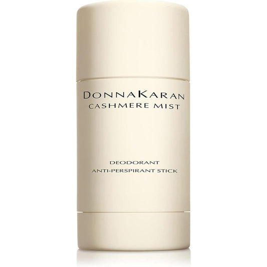 Donna Karan Cashmere Mist Antiperspirant Deodorant Stick front view of the luxury packaging