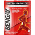 Ben Gay Ultra Strength Pain Relief Patches packaging front view showing large size count