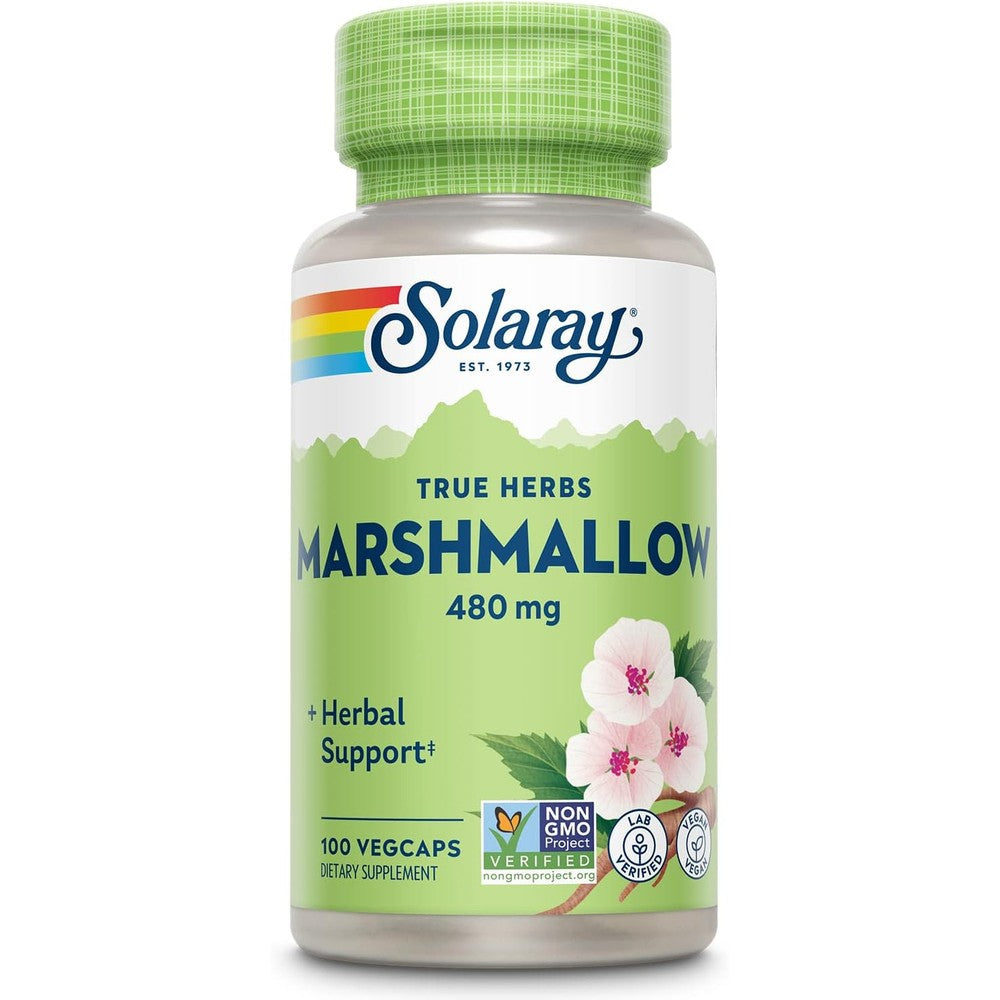 Solaray Marshmallow Root 480mg herbal supplement bottle front view