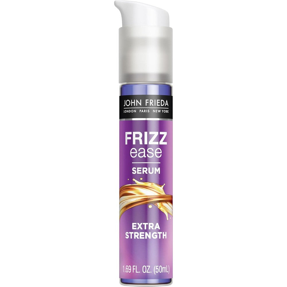 John Frieda Frizz Ease Extra Strength Hair Serum front view showing packaging for thick coarse hair