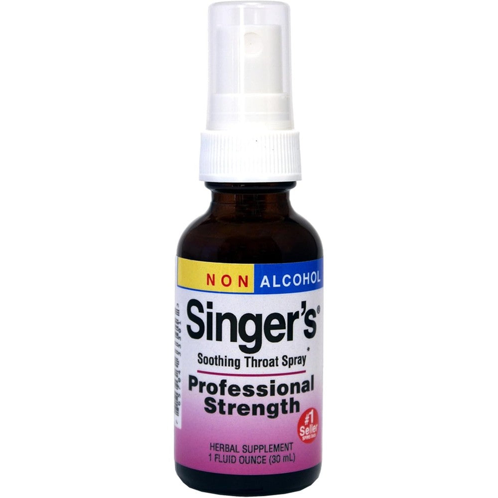 Herbs Etc Singers Saving Grace Professional Strength Non Alcohol Spray front view for vocal care