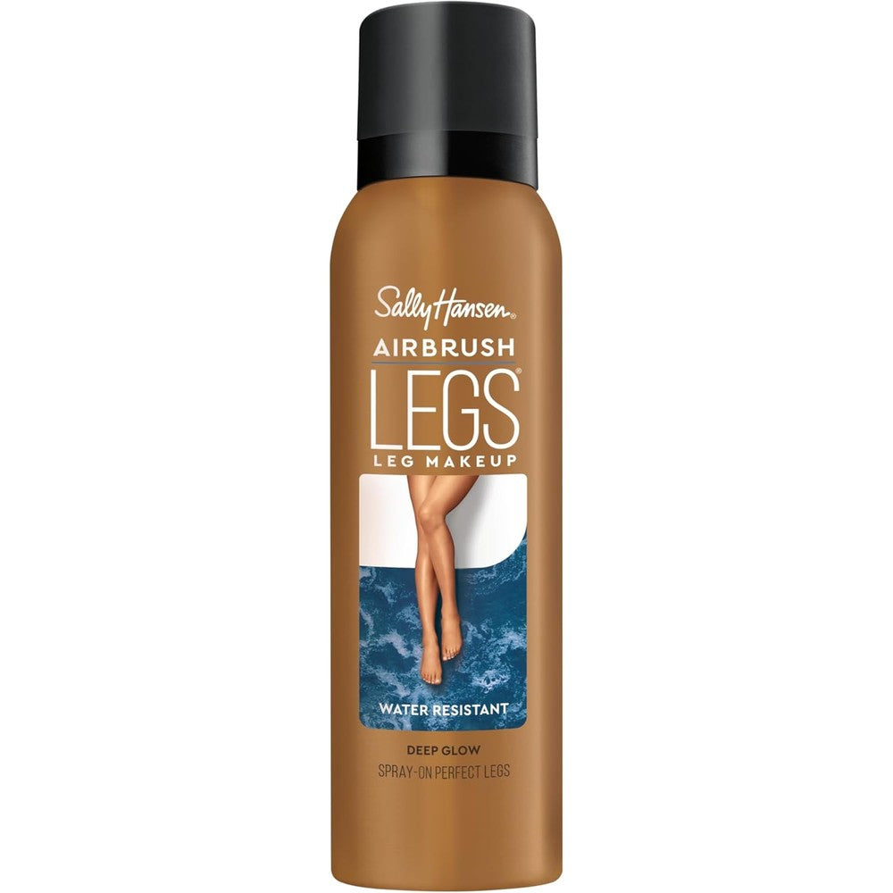 Sally Hansen Airbrush Legs Leg Makeup Spray Deep Glow front view authentic beauty product