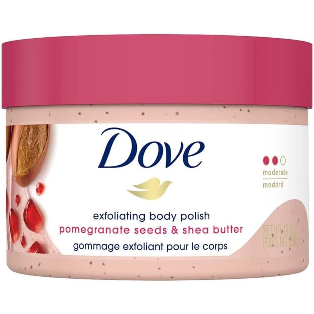 Dove Pomegranate and Shea Butter Body Polish jar front view