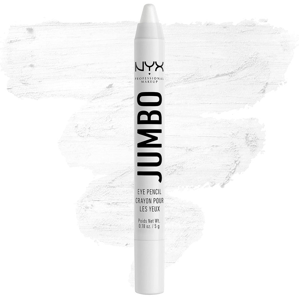 NYX Professional Makeup Jumbo Eye Pencil in Milk front view showing white eyeshadow stick tip
