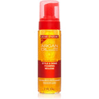 Creme of Nature Argan Oil Style and Shine Foaming Mousse front view for curl defining hair styling.