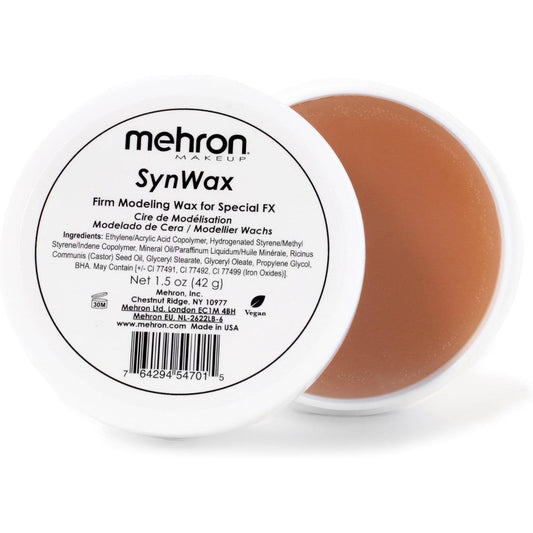 Mehron Makeup SynWax firm modeling wax container front view for special effects look