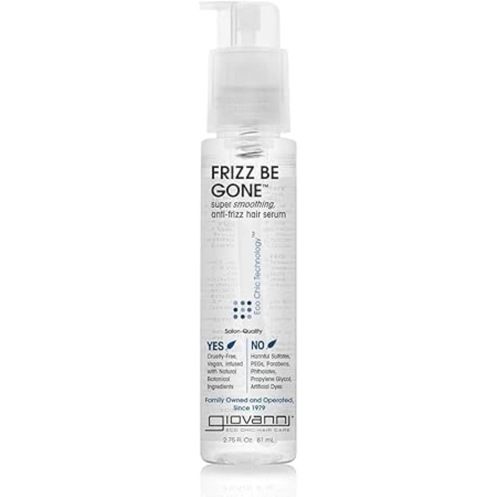 Giovanni Eco Chic Frizz Be Gone Anti Frizz Hair Serum front view bottle