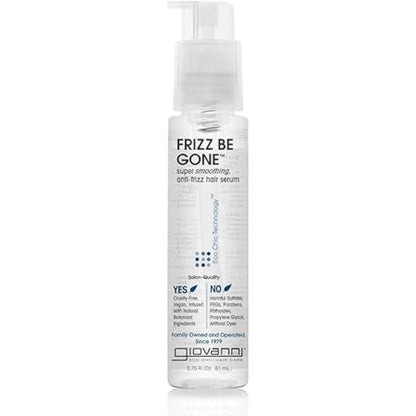 Giovanni Eco Chic Frizz Be Gone Anti Frizz Hair Serum front view bottle