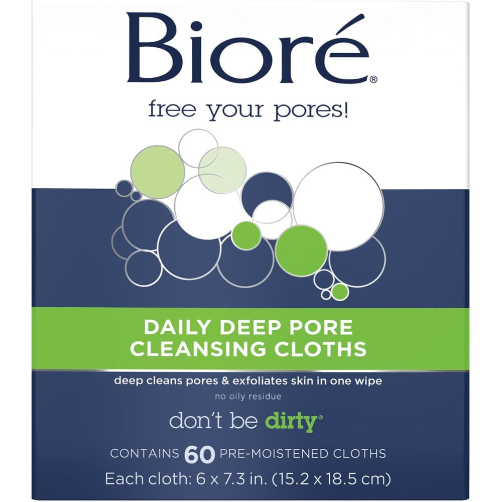 Bioré Daily Make Up Removing Cloths 60 Count front view