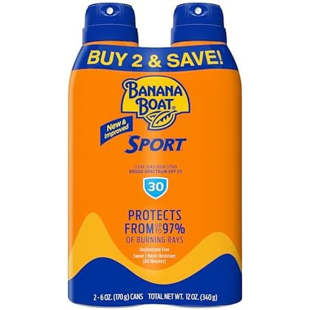 Banana Boat Sport Ultra SPF 30 Sunscreen Spray twin pack front view