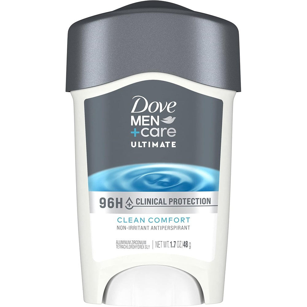Dove Men Care Clinical Protection Antiperspirant Clean Comfort front view packaging