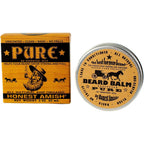 Honest Amish Pure Fragrance Free Beard Balm 2 Ounce tin front view for sensitive skin care.