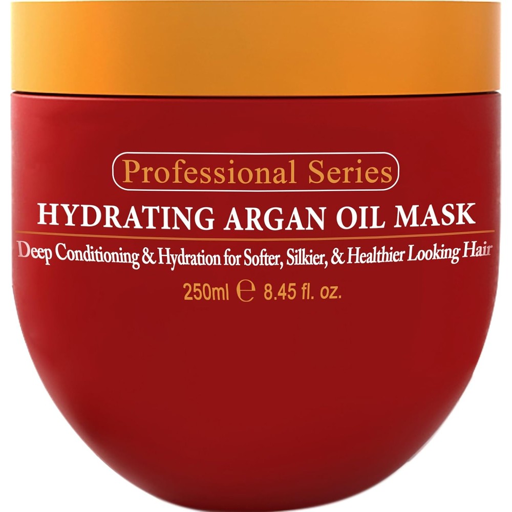 Arvazallia hydrating argan oil hair mask front view jar