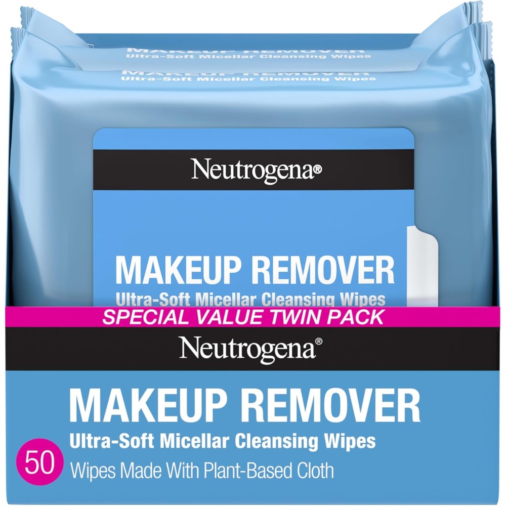 Neutrogena micellar makeup remover wipes dissolve waterproof mascara and oil gently