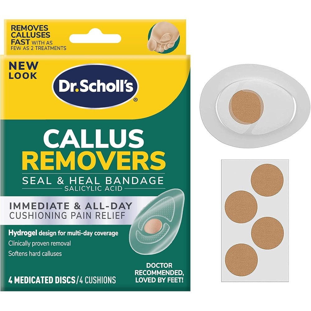 Dr Scholls Callus Remover Seal and Heal Bandage front packaging view for foot treatment