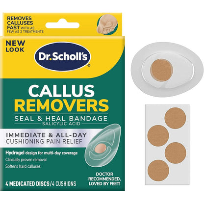 Dr Scholls Callus Remover Seal and Heal Bandage front packaging view for foot treatment