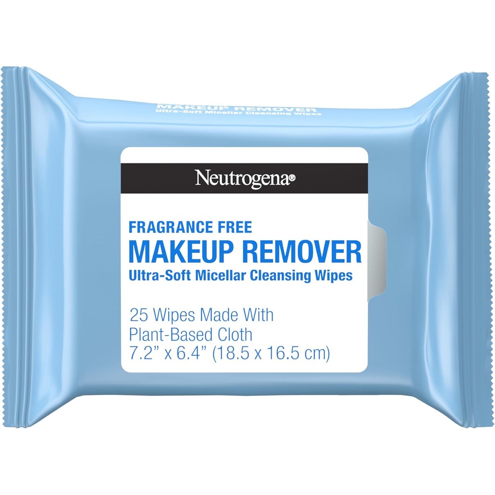 Neutrogena micellar wipes removing waterproof mascara and eye makeup gently