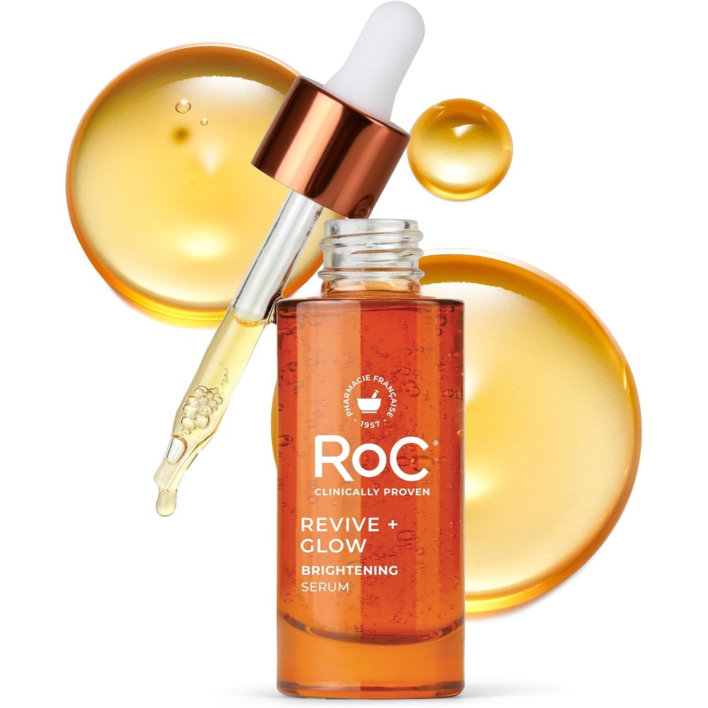RoC Multi Correxion Revive and Glow Vitamin C Serum front view bottle on white background