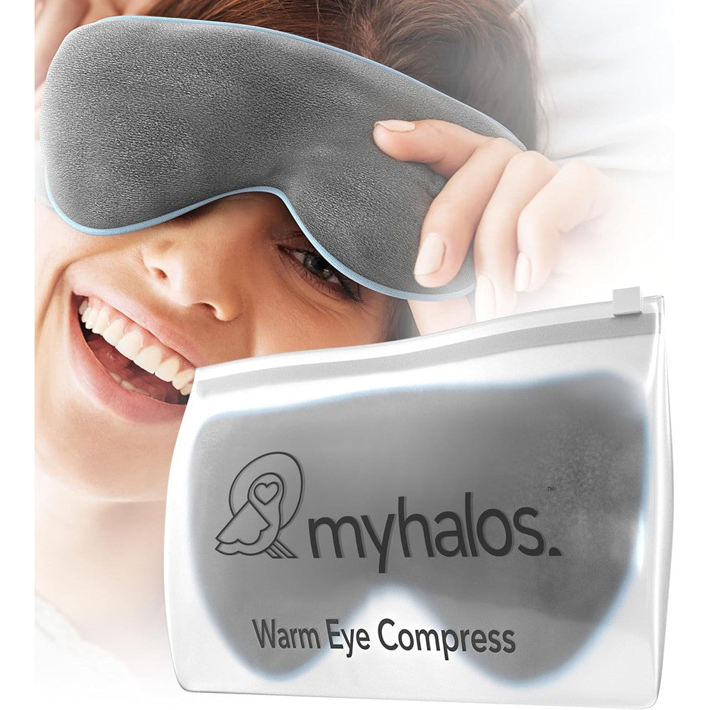 MyHalos Heated Eye Mask front view for dry eye relief therapy.