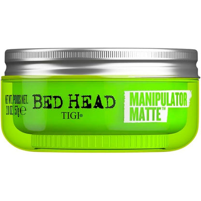 TIGI Bed Head Manipulator Matte Hair Wax front view jar for strong hold styling