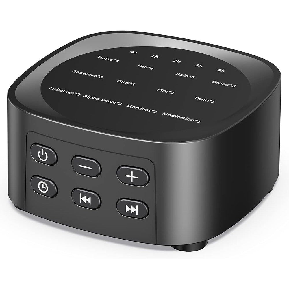 Sleepbox White Noise Sound Machine front view showing sound selection buttons
