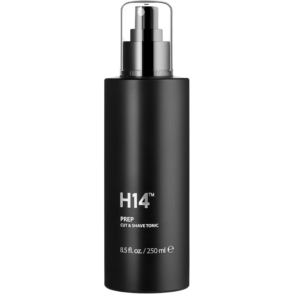 H14 PREP Cut and Shave Tonic front view bottle for premium men grooming