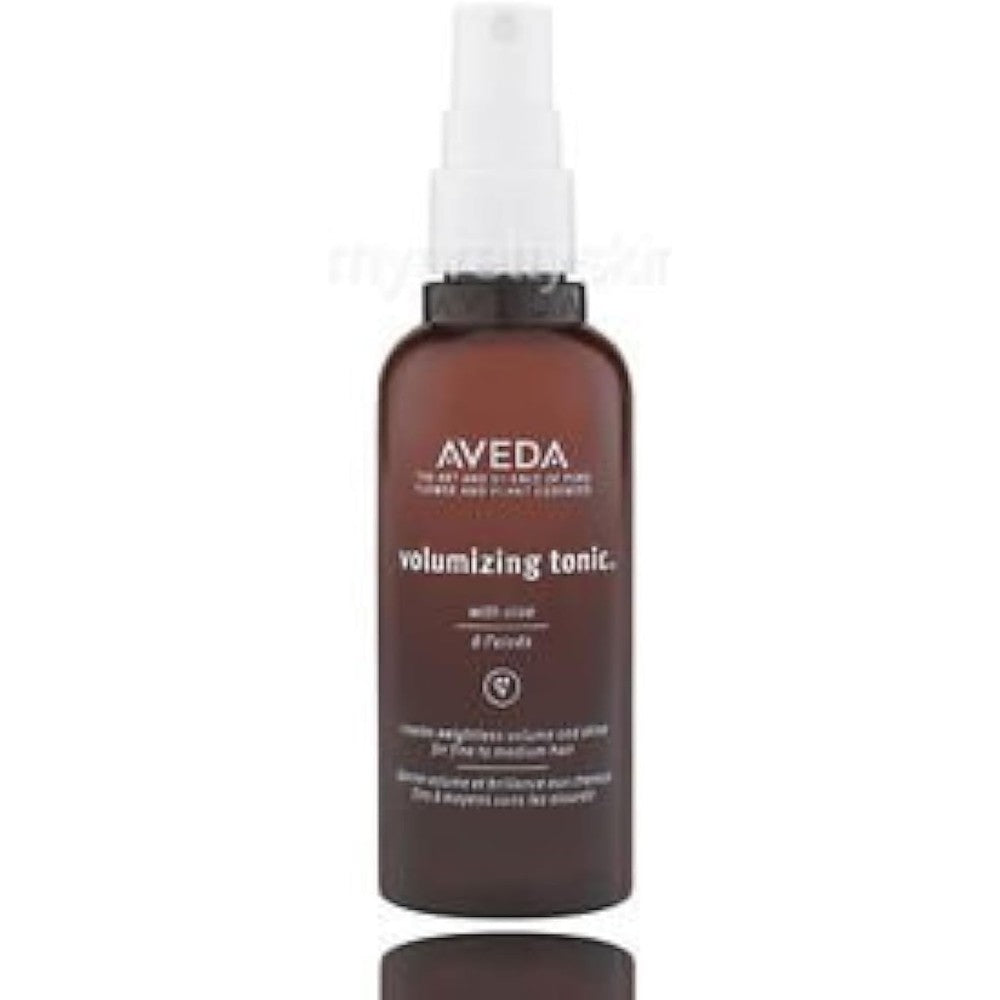 Aveda Volumizing Tonic front view of the 100ml brown spray bottle for fine hair volume