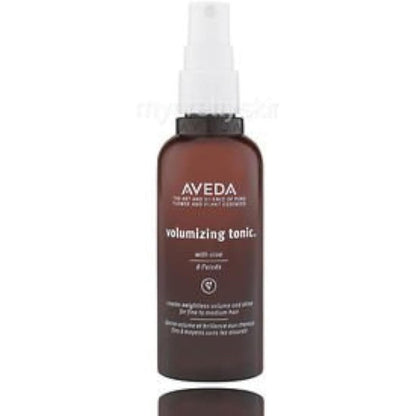 Aveda Volumizing Tonic front view of the 100ml brown spray bottle for fine hair volume