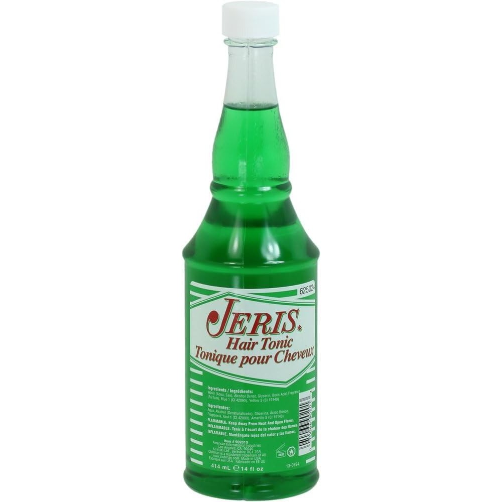 Chimoo Jeris Hair Tonic With Oil fourteen ounce front view bottle for premium imported scalp care.