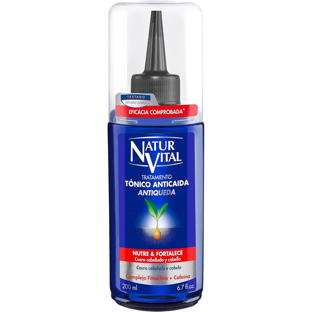 NaturVital Unisex Natural Hair SOS Tonic Treatment 200ml front view bottle for hair loss solution