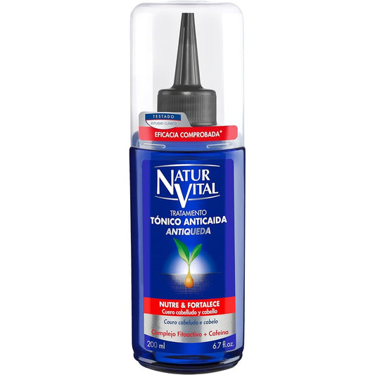 NaturVital Unisex Natural Hair SOS Tonic Treatment 200ml front view bottle for hair loss solution
