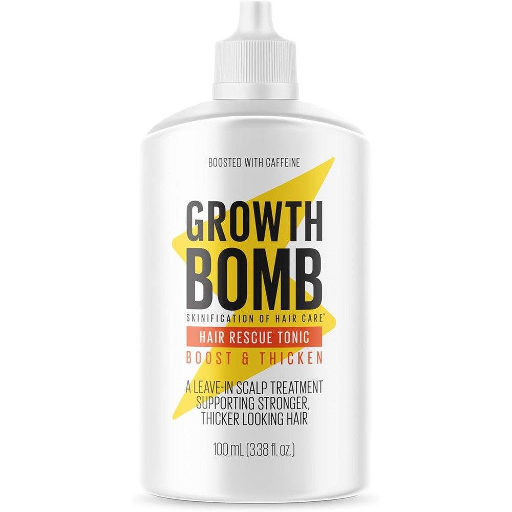 Growth Bomb Hair Rescue Tonic 100 Milliliters bottle front view for hair growth