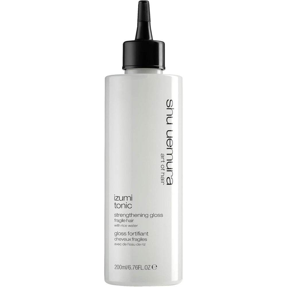 Shu Uemura Izumi Tonic Strengthening Gloss 200ml front view bottle for hair shine
