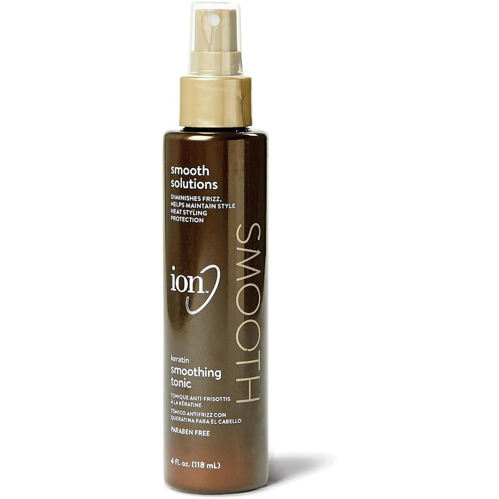Ion Smoothing Keratin Frizz Fighting Tonic front view bottle for hair smoothing