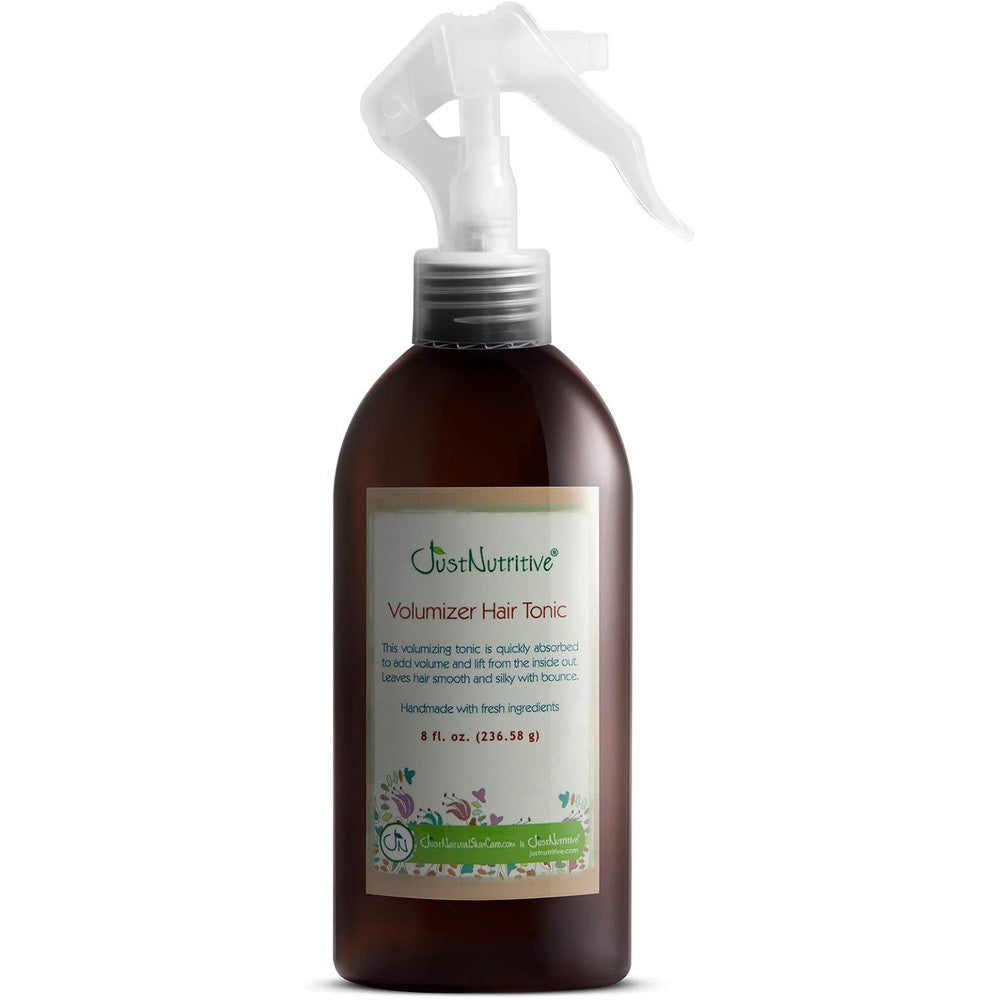 Just Nutritive Volumizer Hair Tonic front view bottle for fine hair volume