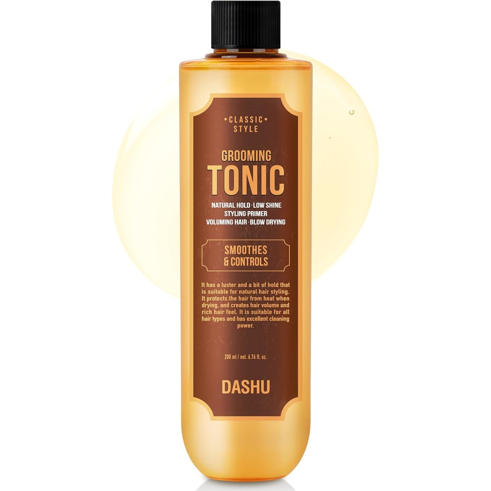 DASHU Classic Style Grooming Tonic front view bottle for natural men styling