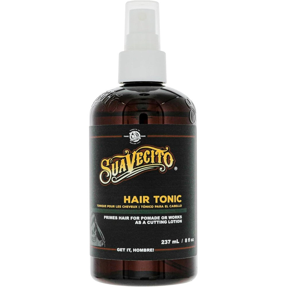 Suavecito Hair Tonic Spray 8 Ounce front view bottle for men grooming
