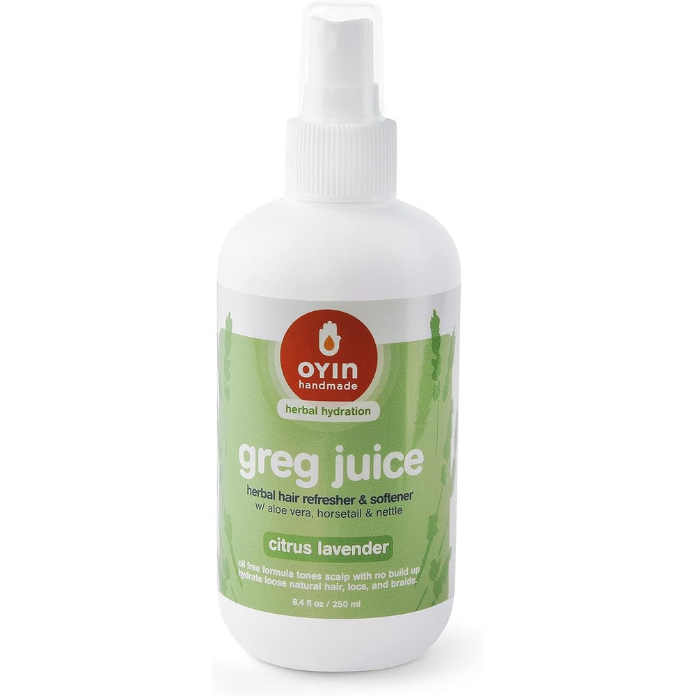 Oyin Handmade Greg Juice Herbal Leave In Hair Tonic 250ml front view bottle