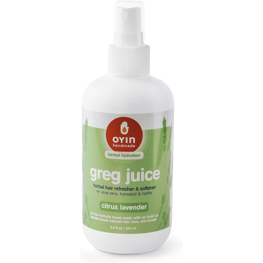 Oyin Handmade Greg Juice Herbal Leave In Hair Tonic 250ml front view bottle