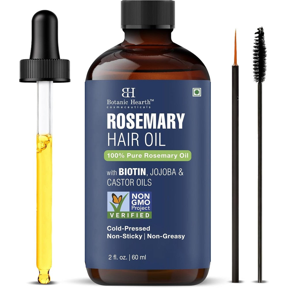 Botanic Hearth Pure Rosemary Oil For Hair Growth front view bottle