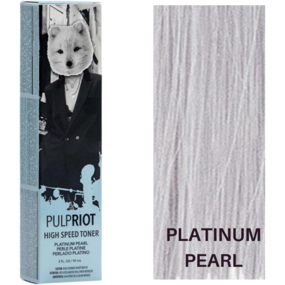 Pulp Riot High Speed Toner Platinum Pearl front view showing the iconic white fox artwork on the packaging box.