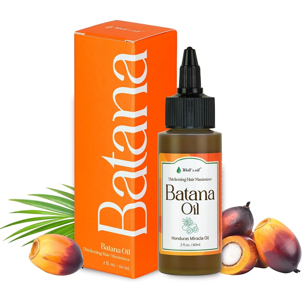 Well'S Oil Batana Oil front view bottle for hair thickening