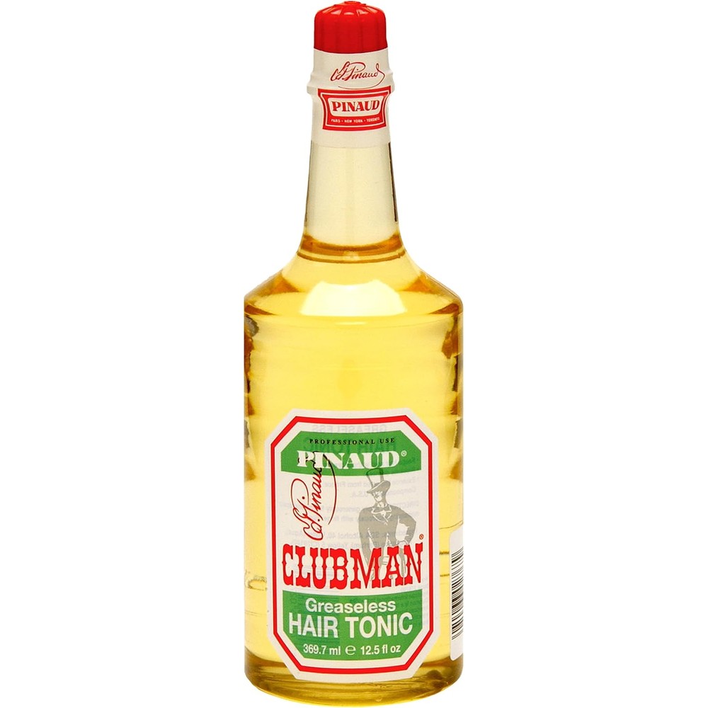 Clubman Pinaud Greaseless Hair Tonic front view bottle of men's scalp treatment