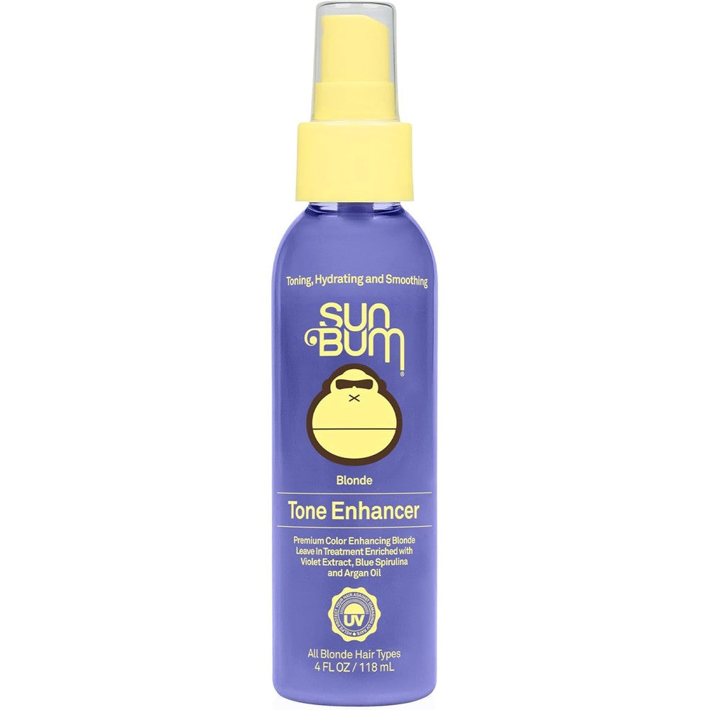 Sun Bum Blonde Tone Enhancer front view bottle for cool blonde hair