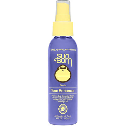 Sun Bum Blonde Tone Enhancer front view bottle for cool blonde hair