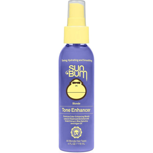 Sun Bum Blonde Tone Enhancer front view bottle for cool blonde hair