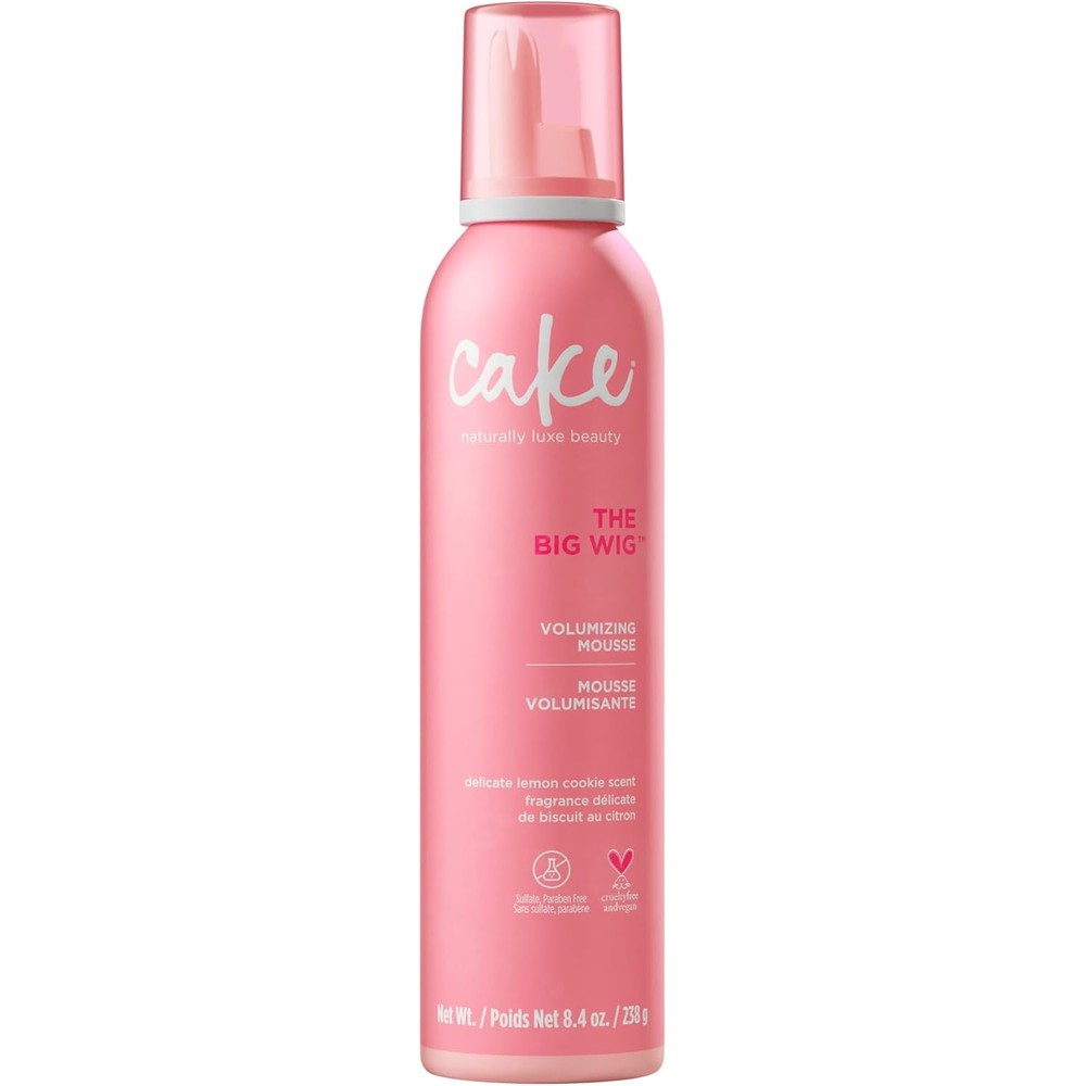 Cake Beauty The Big Wig Volumizing Mousse front view bottle on white background
