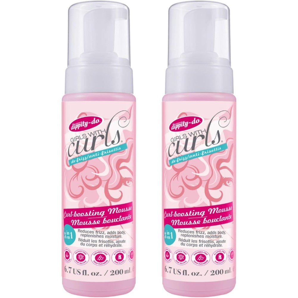 Dippity-Do Girls with Curls Enhancing Mousse front view 2-pack set